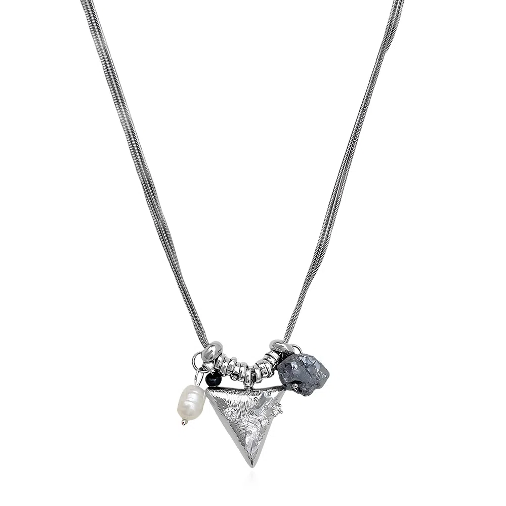 饰伴 小众设计多层三角 轻奢高级感 串珠甜酷风 项链 女款