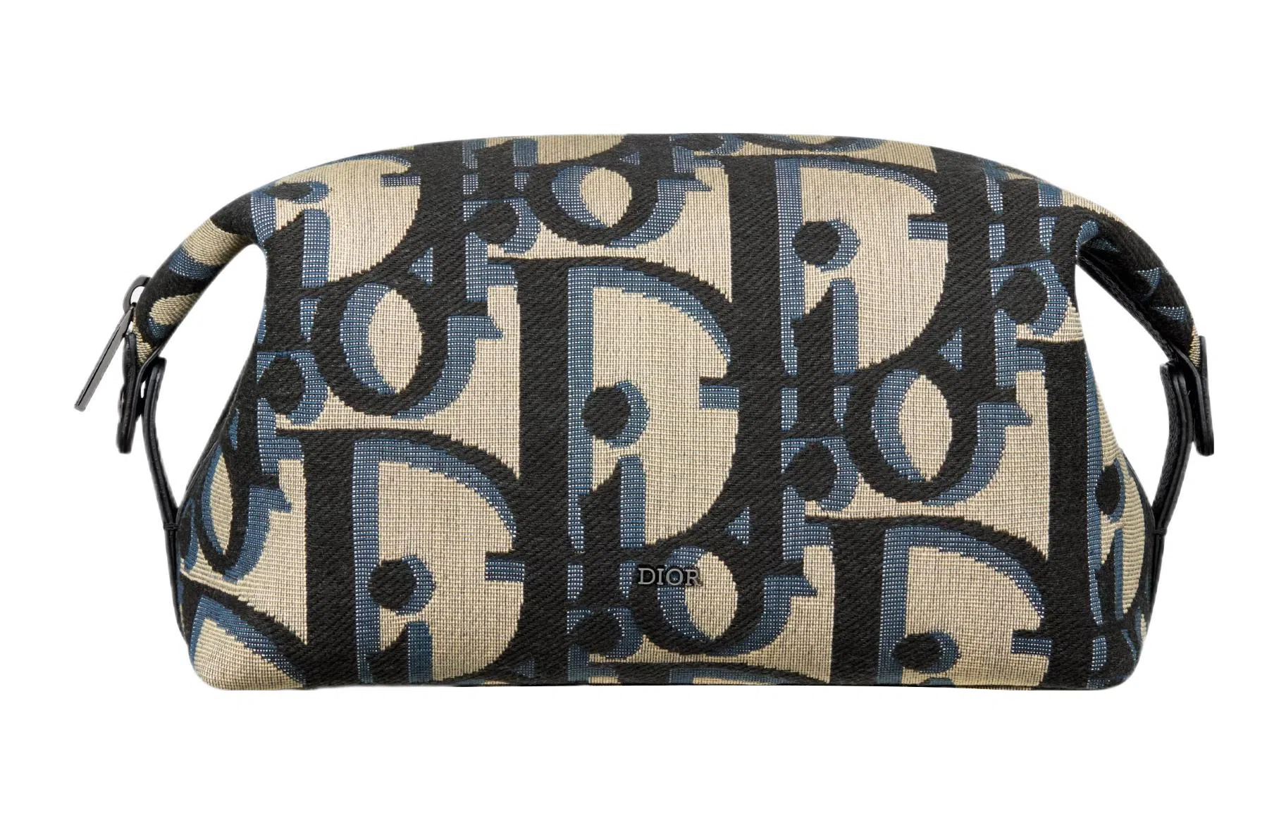 Dior Oblique Toiletry Bag Beige Black