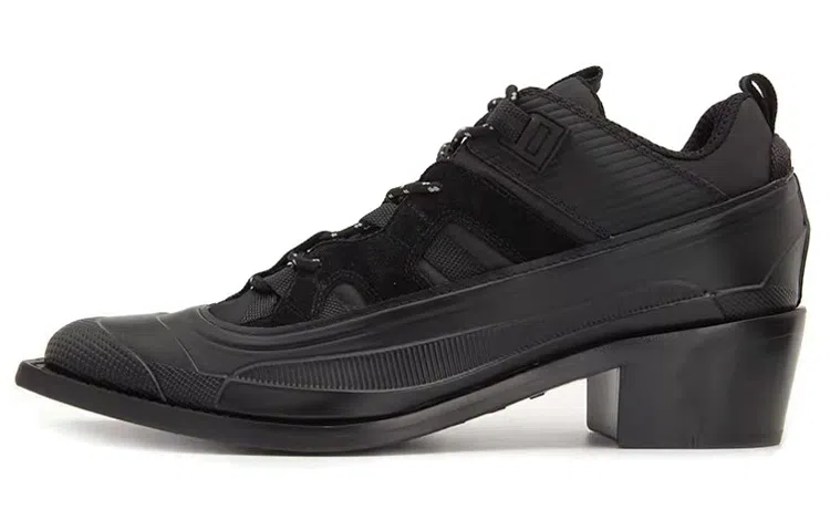 Burberry Leather Lace-Up Sneakers Black