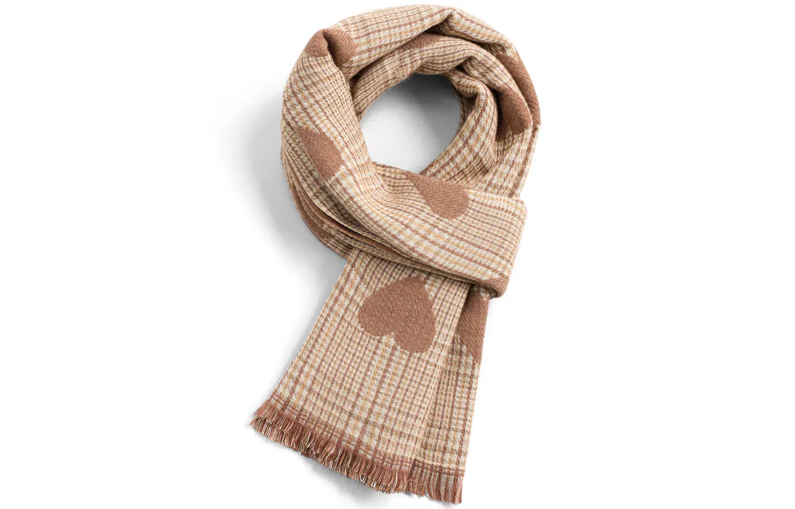 优幽兰 秋冬季百搭时尚空调房办公室保暖外搭防风防寒加厚 绒线围巾 女款