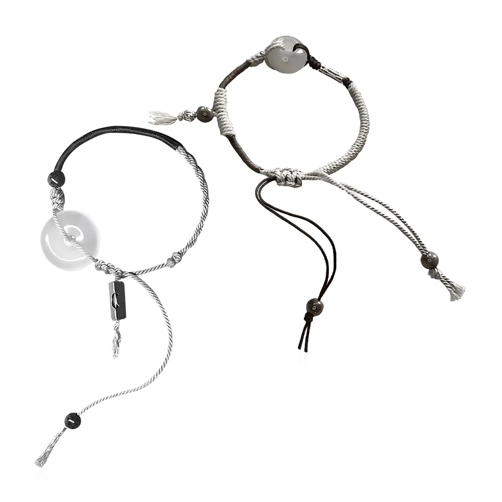 饰伴 新中式古风编织设计 复古国潮平安扣 手链 女款