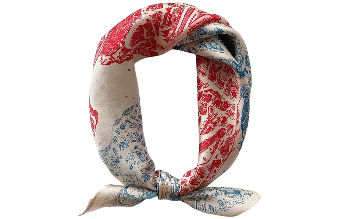 优幽兰 真丝小方巾设计感衬衫高级感薄款多功能减龄气质 丝巾 女款 礼盒装