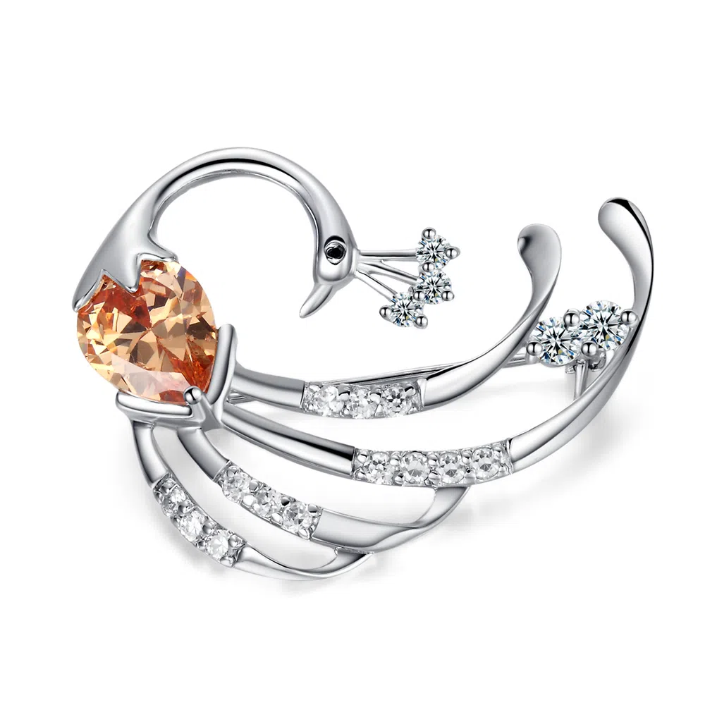 百年传琪 孔雀 高端 别针扣针 胸针 男女同款情侣款