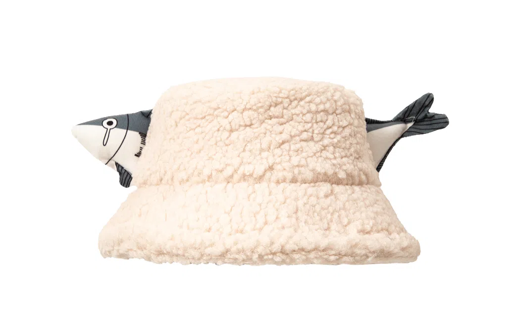 白卷 秋冬卡通可爱保暖搞怪咸鱼羊羔毛 渔夫帽 男女同款情侣款