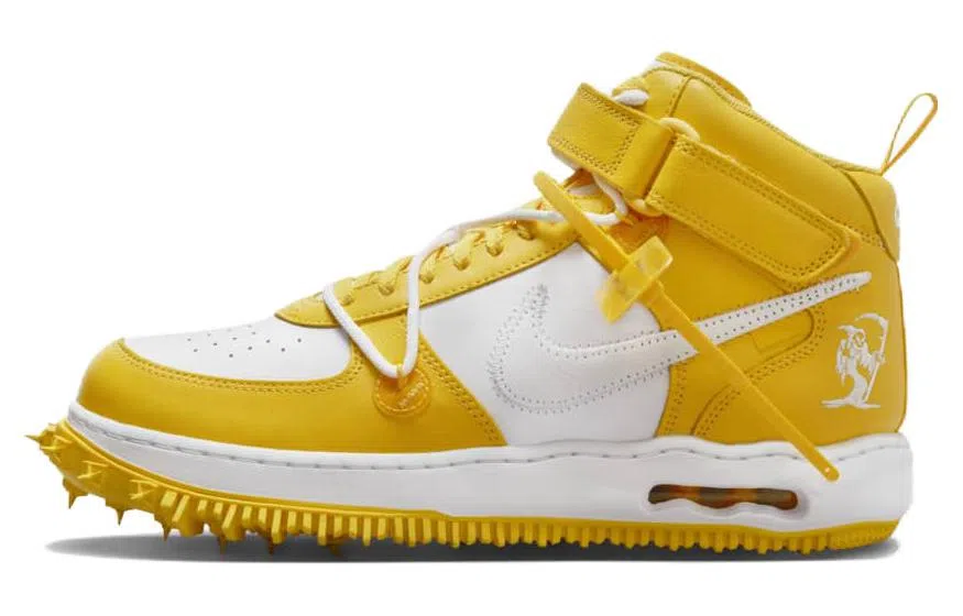 Nike Air Force 1 Mid "White and Varsity Maize"