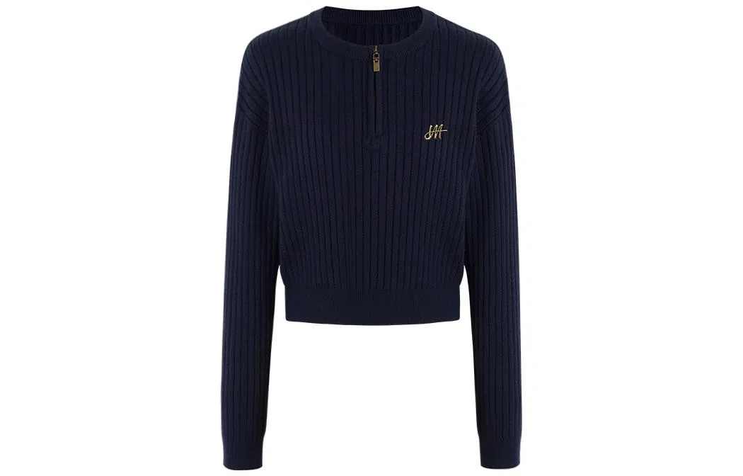 花铃太太 通勤纯色修身长袖针织衫 女款