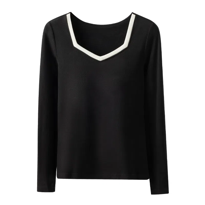 恒源祥 鸡心领胸垫一体打底保暖上装 女款