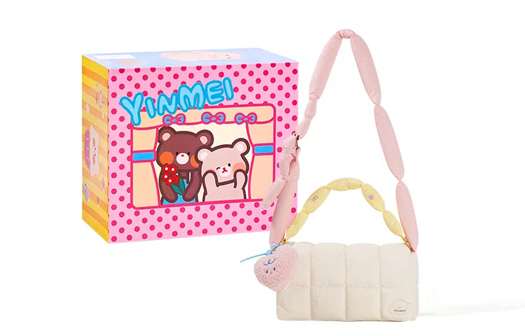 音魅  秋冬复古羽绒包百搭轻便豆腐包斜挎单肩小方包简约手提包女 布