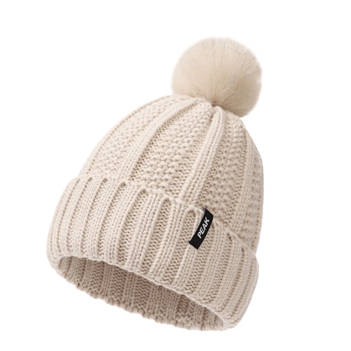 匹克 加绒保暖防寒毛线毛球针织 绒线帽 男女同款情侣款 多色