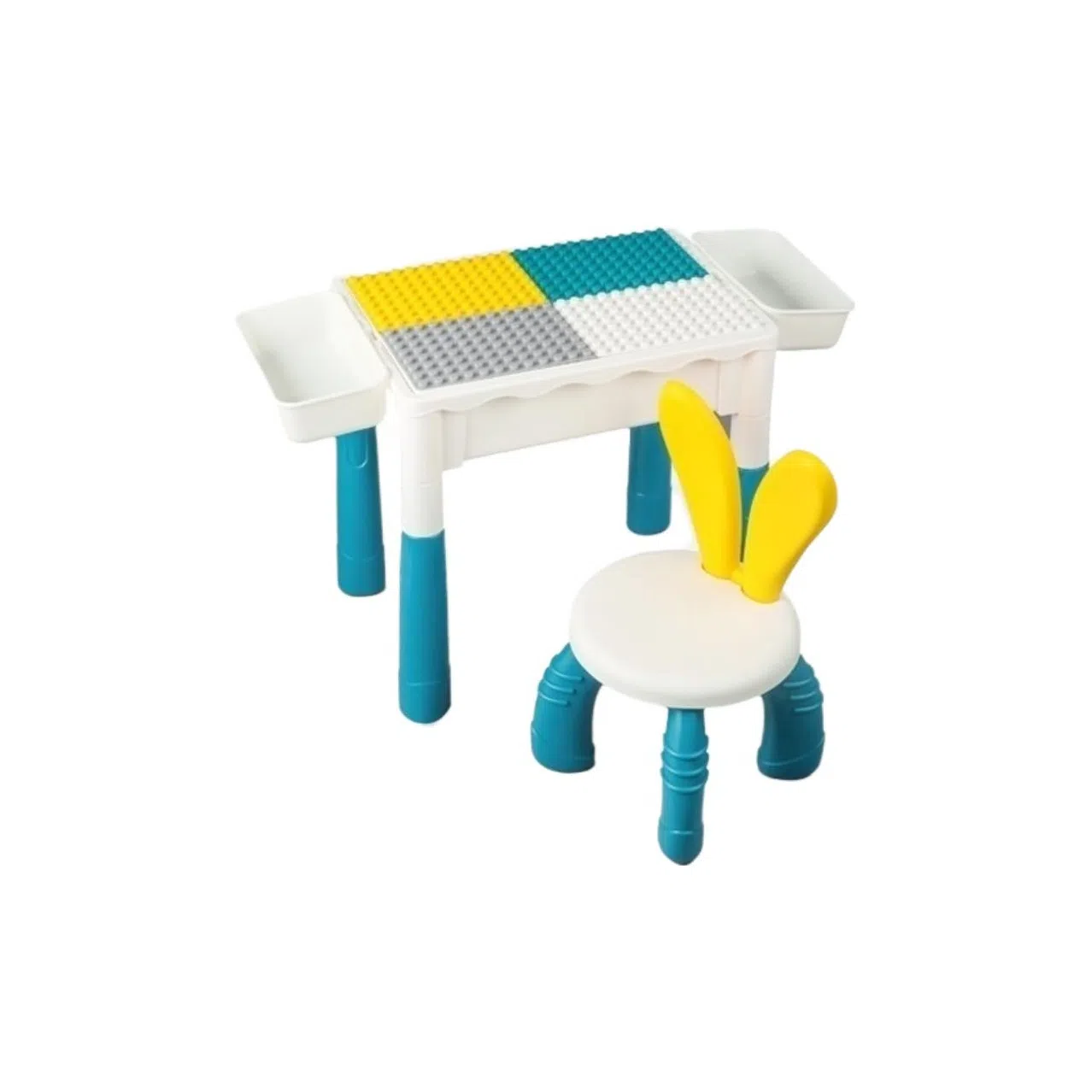 小牧马 儿童多功能玩具桌 积木桌 大颗粒拼装 益智力拼图套装