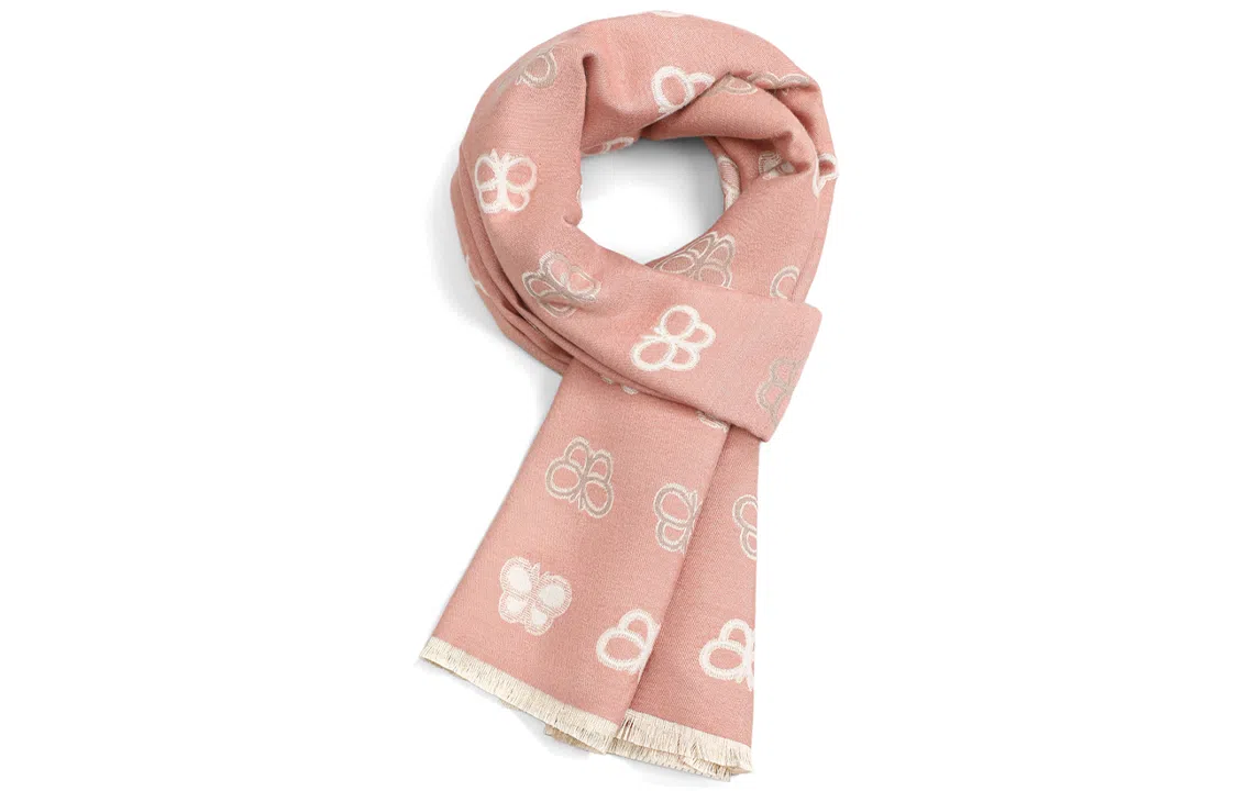 优幽兰 蝴蝶 两用护脖子防风防寒保暖简约休闲高级感 仿羊绒 绒线围巾 女款