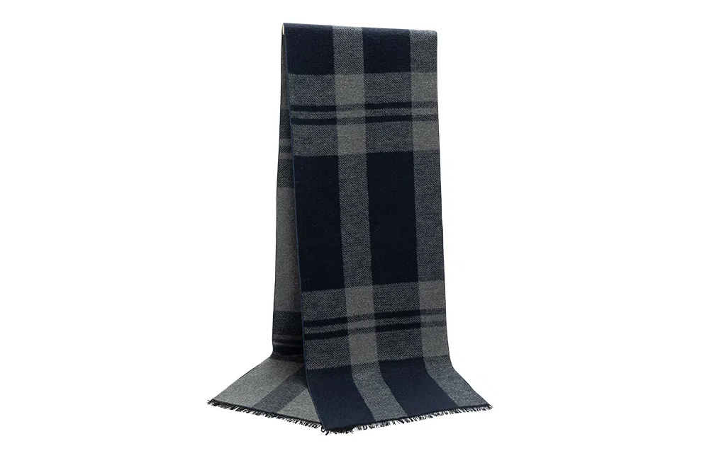 上海故事 拉绒保暖舒适柔软亲肤 绒线围巾 男款 礼盒装