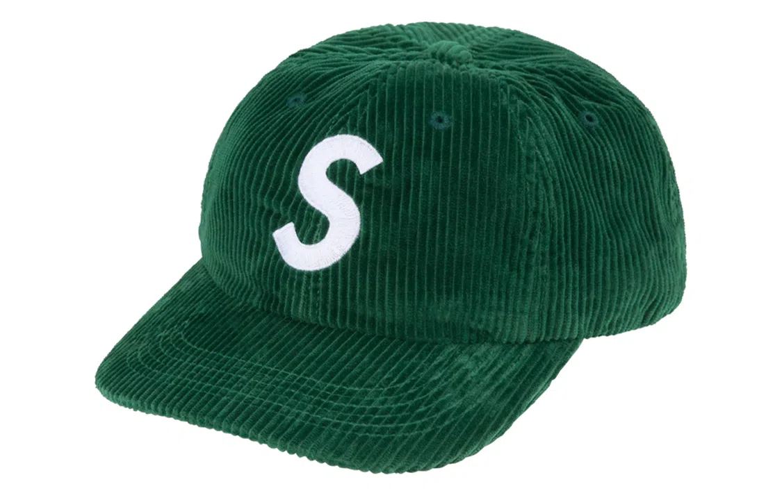 Supreme Corduroy S Logo 6-Panel Green