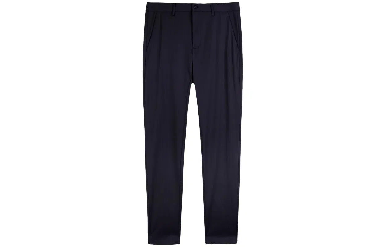 才子 中腰纯色修身休闲裤 男款 黑色