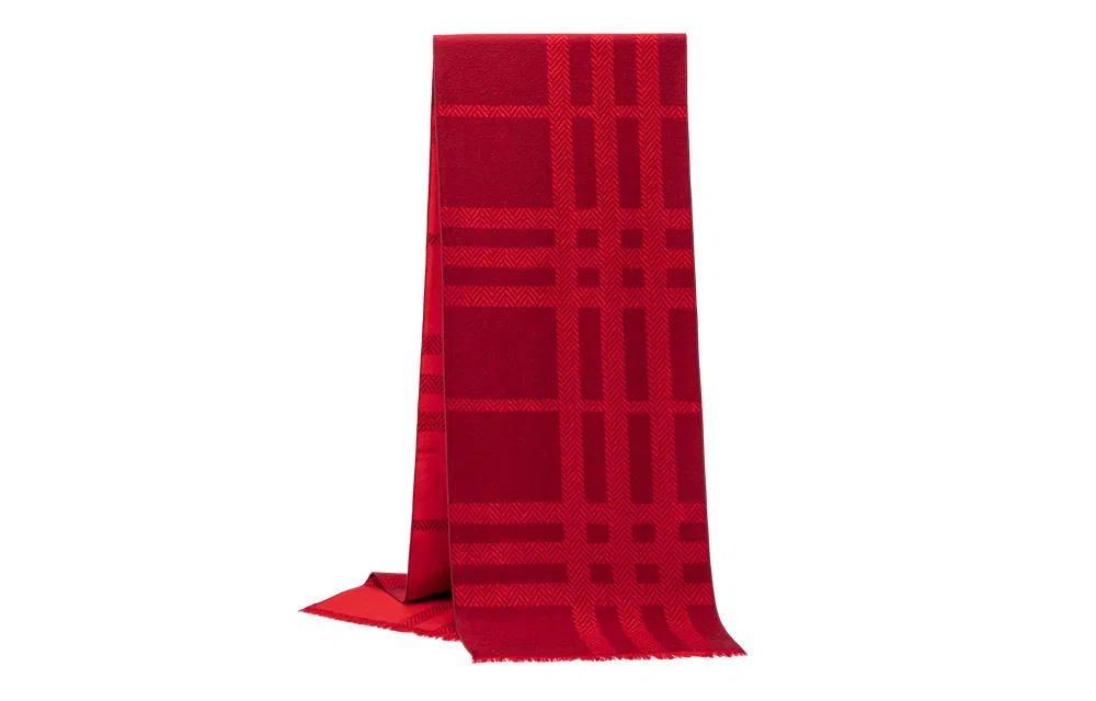 上海故事 保暖舒适拉绒柔软亲肤 绒线围巾 男款 礼盒装