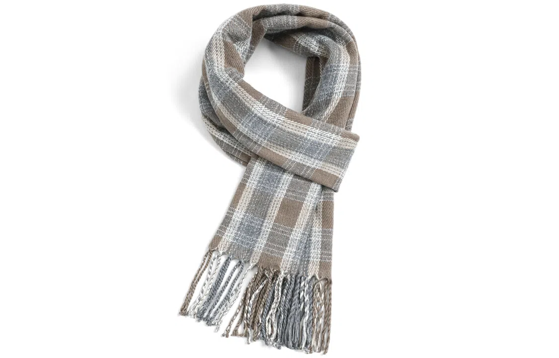 优幽兰 千鸟格 两用 护脖子 防风防寒保暖 高级感 绒线围巾 女款