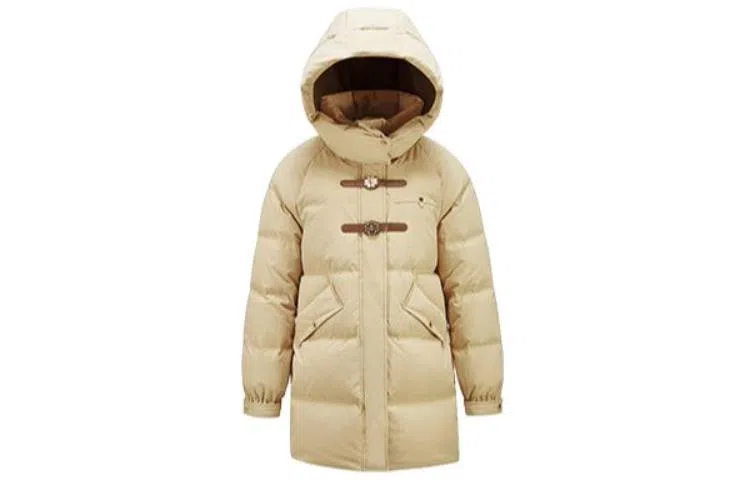 雅鹿 花朵金属纯色羽绒服 女款