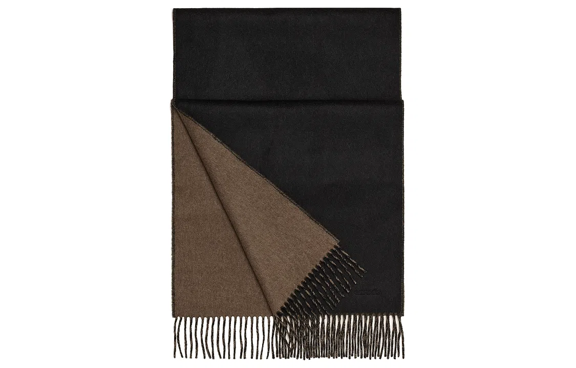 Hermes Scarf Black/Elephant Grey