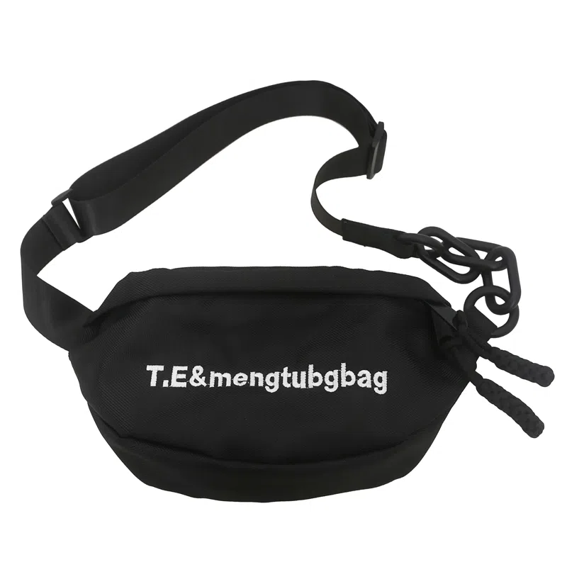 尼格尔情侣简约单肩斜挎包 街头休闲百搭运动单肩包 尼龙个性质感便携式胸包  男女同款