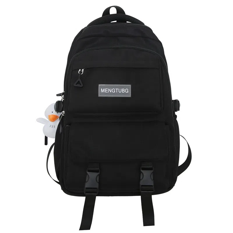 尼格尔 书包男女新款中大学生大容量时尚潮流尼龙双肩包韩版休闲简约背包 男女同款情侣款 多色