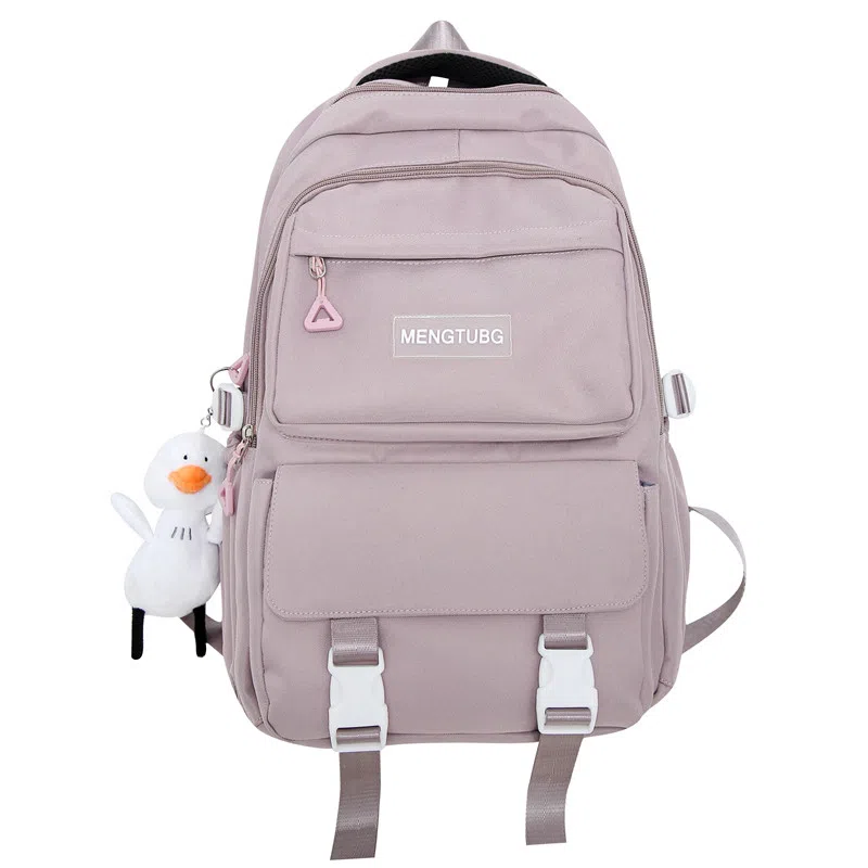 尼格尔 书包男女新款中大学生大容量时尚潮流尼龙双肩包韩版休闲简约背包 男女同款情侣款 多色