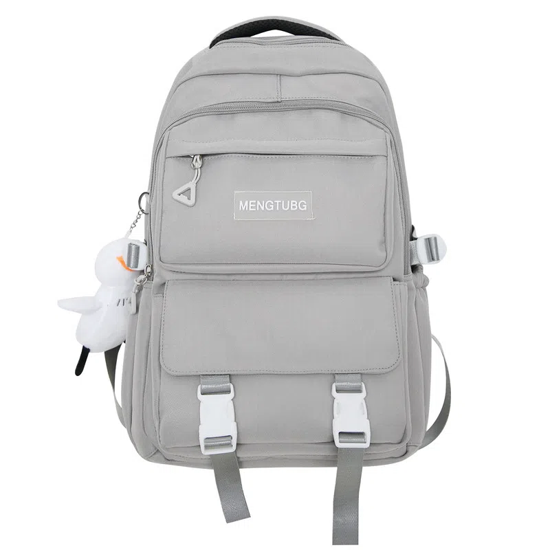 尼格尔 书包男女新款中大学生大容量时尚潮流尼龙双肩包韩版休闲简约背包 男女同款情侣款 多色