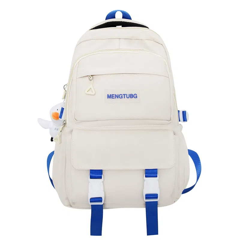 尼格尔 书包男女新款中大学生大容量时尚潮流尼龙双肩包韩版休闲简约背包 男女同款情侣款 多色