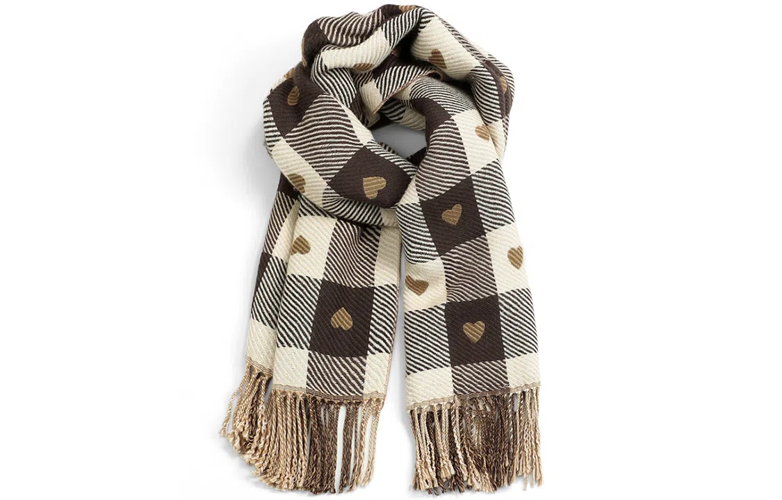 优幽兰 秋冬季仿羊绒针织加厚护脖子防风防寒保暖休闲高级感 绒线围巾 女款