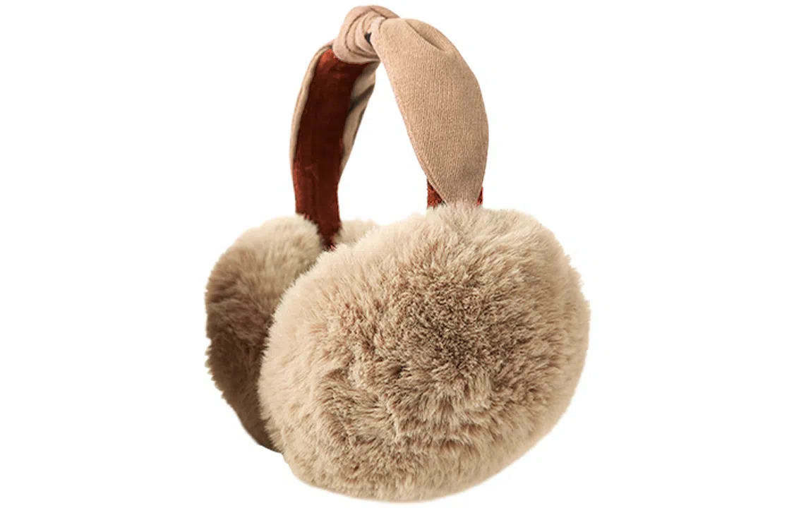 优幽兰 毛绒可爱保暖防风防寒可折叠 户外骑行头戴式 睡觉隔音提升睡眠质量防噪音 耳罩 女款