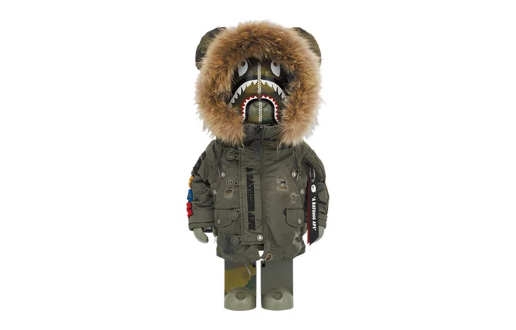BE@RBRICK x BAPE 1000% Alpha Camo Shark 2023 Collectible