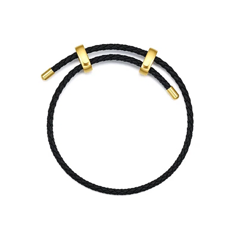 阿梵尼 简约可穿珠 皮绳 手链 男女同款情侣款