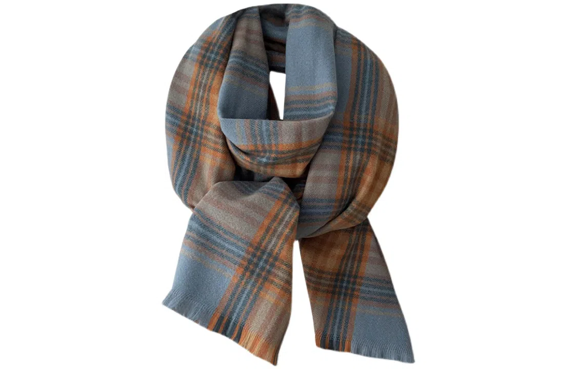 优幽兰 高中生韩版 仿羊绒长款双面拼色防风防寒外搭保暖甜美可爱气 绒线围巾 女款