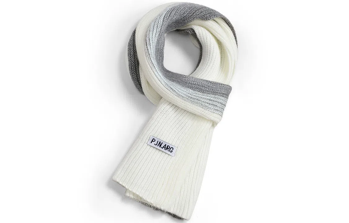 优幽兰 拼色 显脸小针织 加厚防风防寒保暖 蓬松小众穿搭 绒线围巾 男女同款情侣款