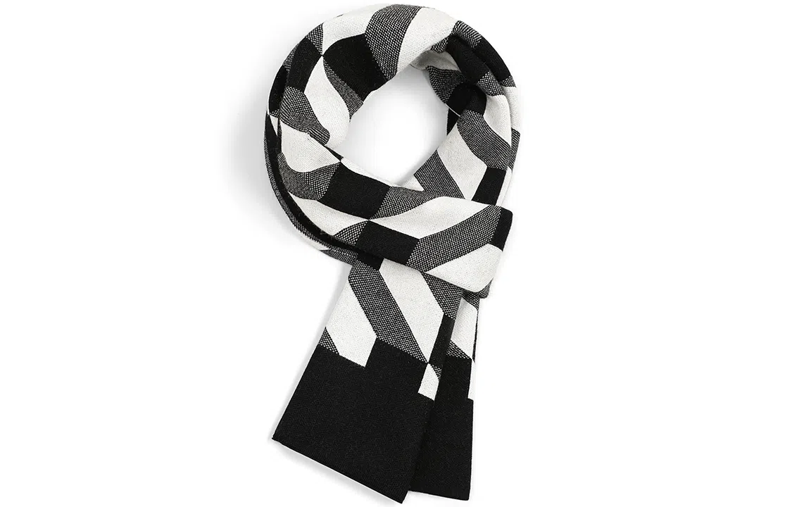 优幽兰 秋冬百搭时尚韩版显脸小针织商务休闲气质简约防风防寒经典款保暖护 绒线围巾 男款