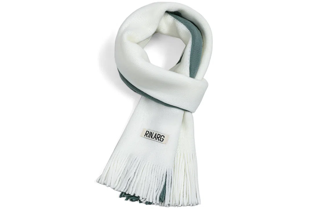 优幽兰 拼色韩版显脸小针织防风防寒保暖加厚大蓬松小众 绒线围巾 男女同款情侣款 礼盒装