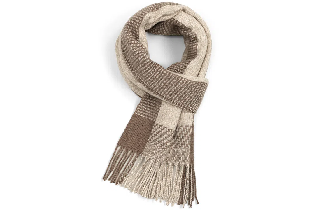 优幽兰 针织加厚 护脖子防风防寒保暖 高级感 仿羊绒 绒线围巾 女款