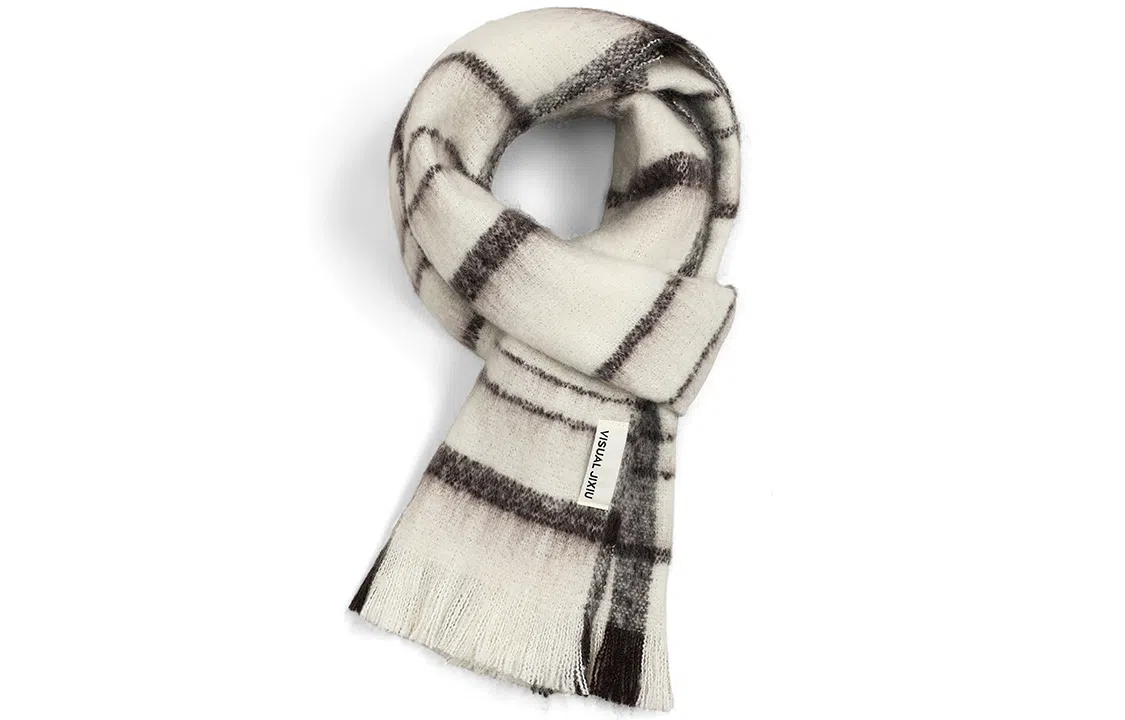 优幽兰 针织多用图加厚护脖子防风防寒保暖休闲经典款 绒线围巾 女款