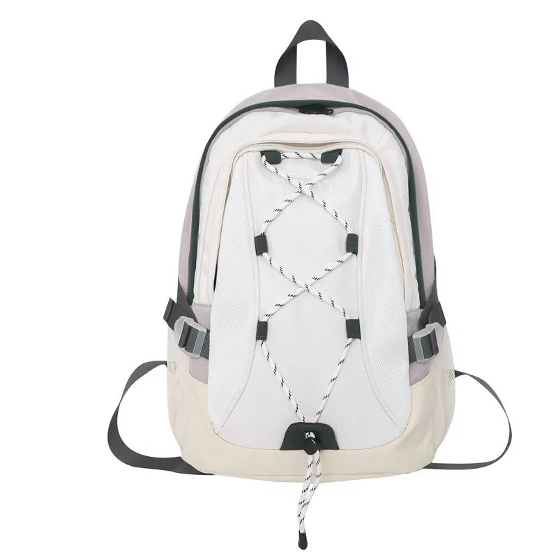 尼格尔 潮流时尚双肩包旅游休闲背包通勤大容量初高中学生书 尼龙 男女同款情侣款 多色