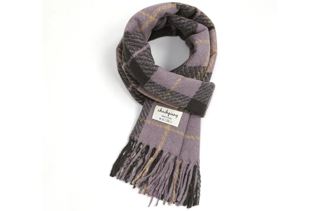 优幽兰 针织百搭时尚多用途秋冬季加厚防风御寒保暖护脖简约休闲 绒线围巾 女款