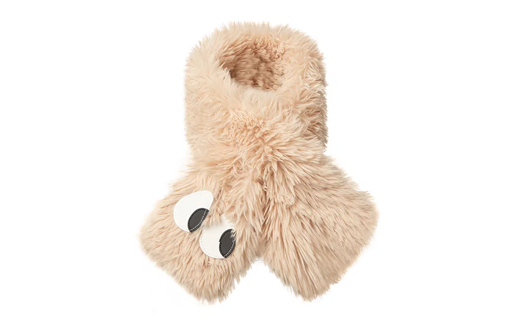 白卷 冬季保暖可爱大眼护颈 围脖 男女同款情侣款