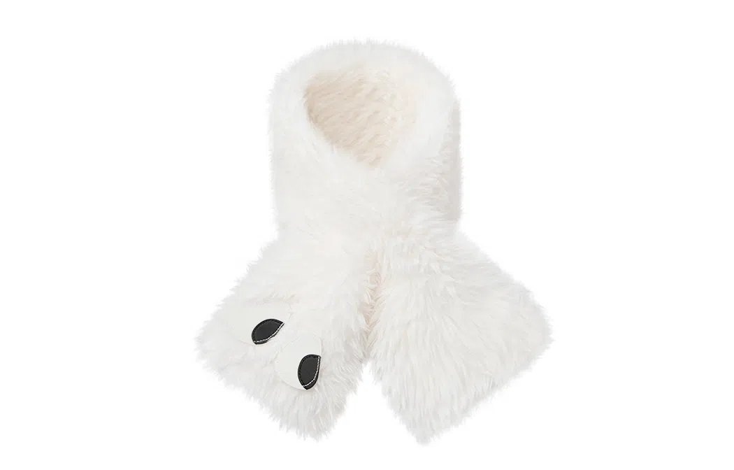 白卷 冬季保暖可爱大眼护颈 围脖 男女同款情侣款