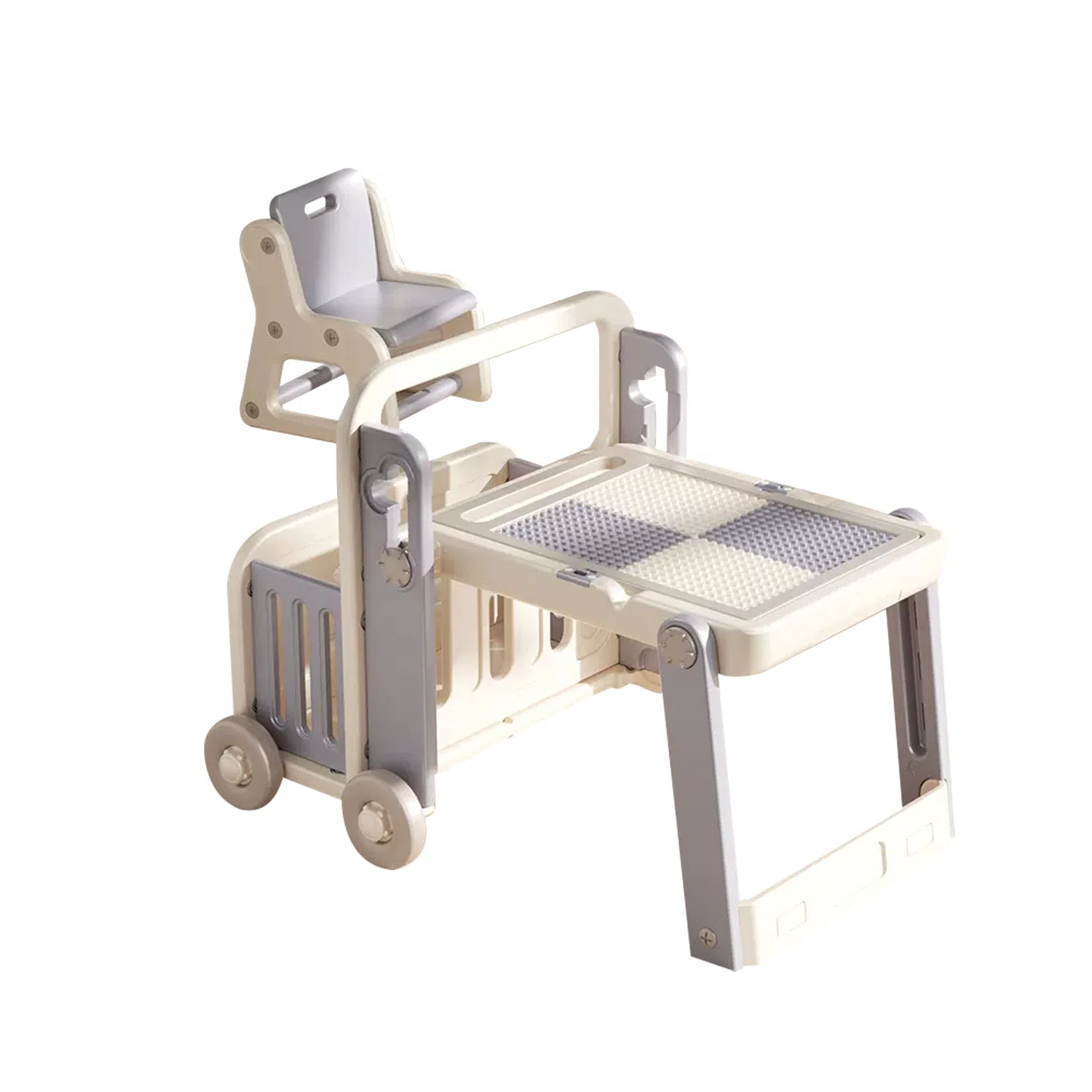 曼龙 多功能收纳游戏学习桌 可折叠画板 积木桌