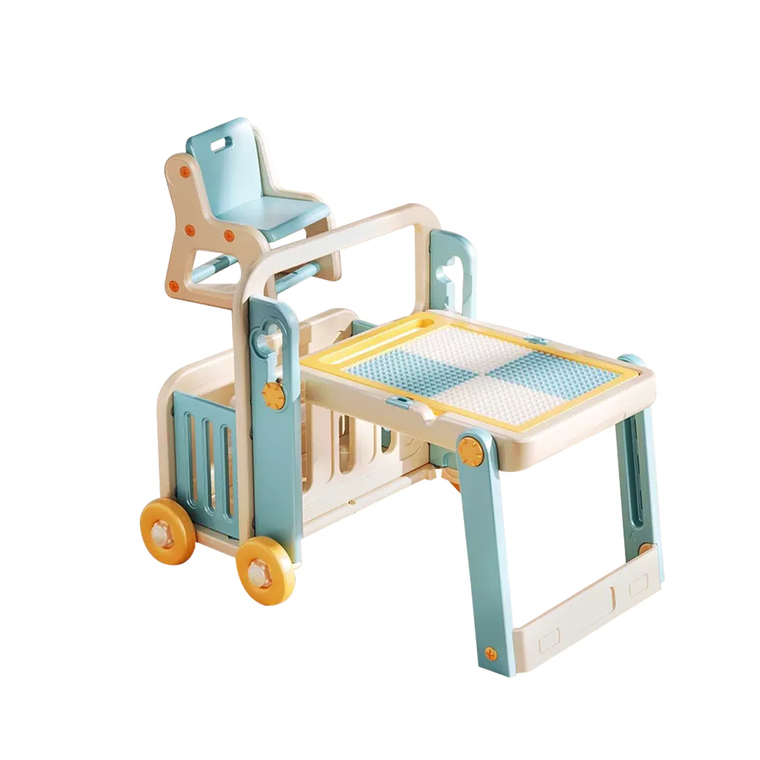 曼龙 多功能收纳游戏学习桌 可折叠画板 积木桌