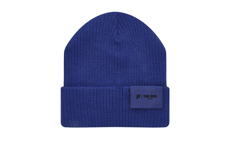 TEAM WANG Acrylic Logo Beanie Blue