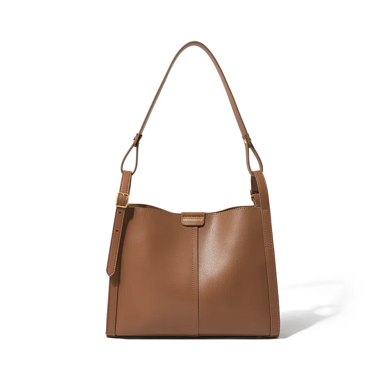 Red Dragonfly Tote Bag Brown