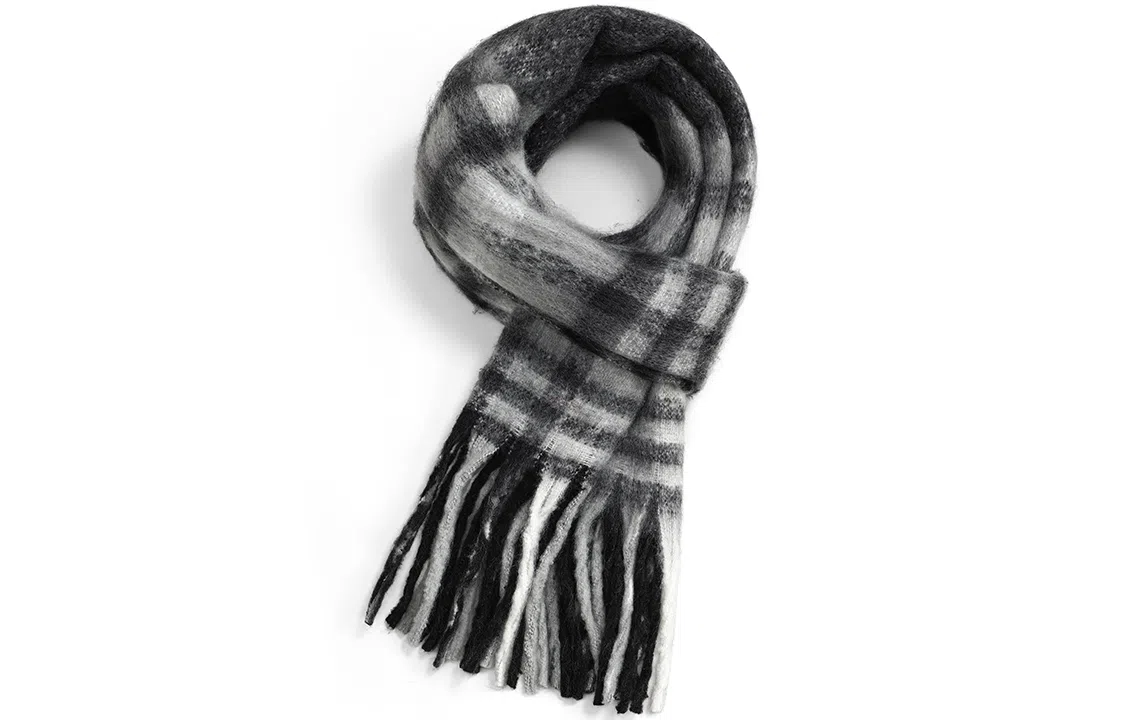 优幽兰 秋冬百搭时尚披肩流苏针织加厚围脖颈套防风防寒保暖护脖子高级小众穿搭 仿羊绒 绒线围巾 男女同款情侣款