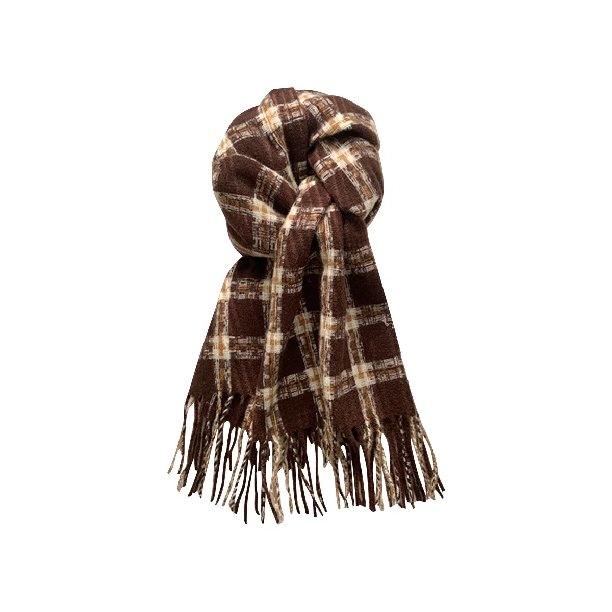 浪莎 学院风学生保暖格子复古针织 绒线围巾 男女同款情侣款