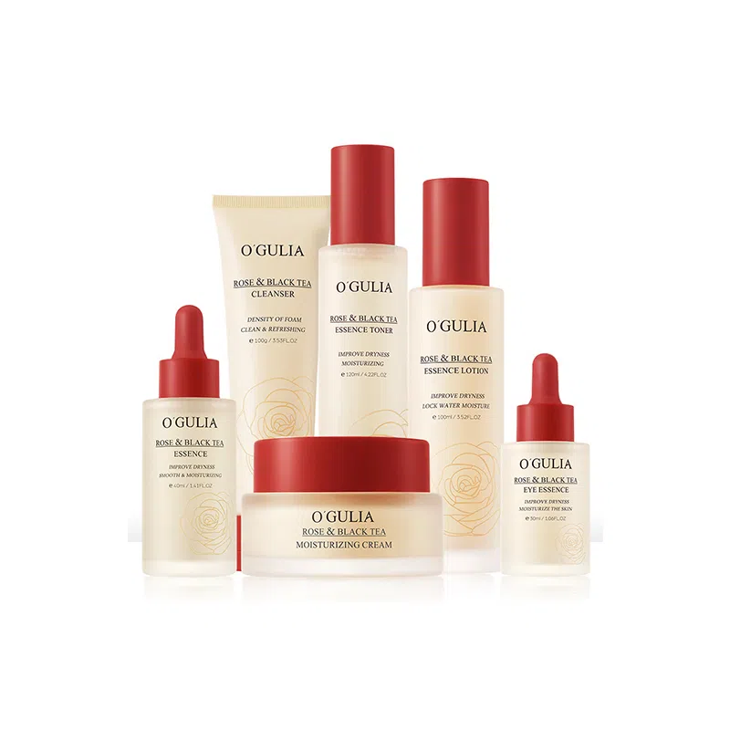 阿古丽娅 玫瑰红茶润泽护肤套装 舒缓保湿滋润补水