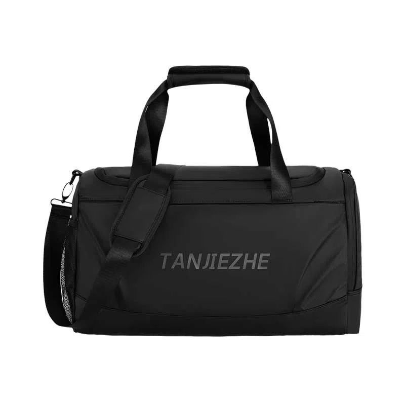 探界者 干湿分离防水耐脏容量超大多重收纳独立鞋仓 皮膜 健身旅行包 常规 男款 黑色/灰色