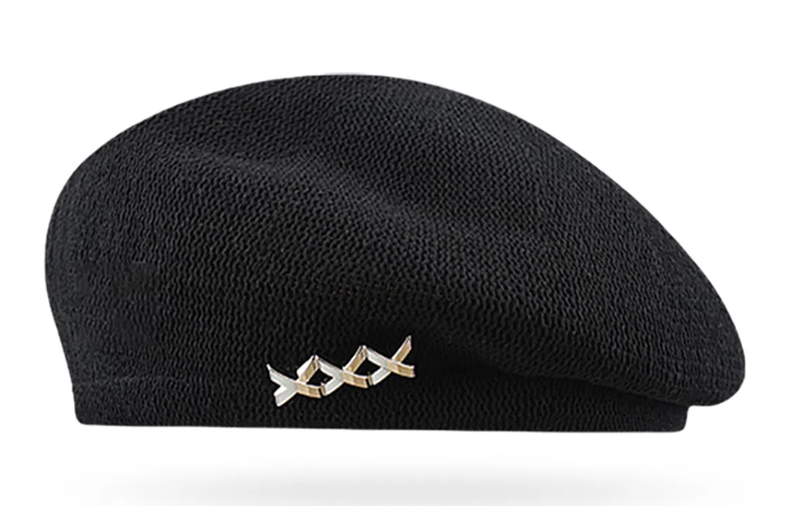 优幽兰 高级感潮牌 学生韩版显脸  大头围前进帽防风防寒保暖冷帽韩系 聚酯纤维 贝雷帽 女款